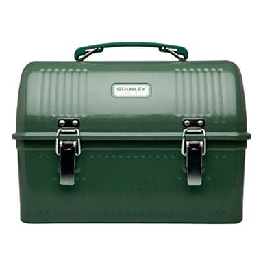 Stanley Classic Lunch Box 10 qt | Vintage Metal Lunchbox | Durable Meal Container with Handle and Latch | Stores Food, Drinks, Thermos, Water Bottle | Hammertone Green - Image 2