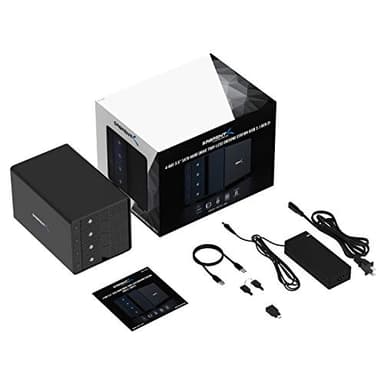 SABRENT 4-Bay USB 3.2 Gen 2 SATA Docking Station for 3.5” HDD/SSD, 10Gbps USB-C DAS, Tray-Less Hot-Swap, Aluminum Enclosure with Cooling Fan, Individual Power Switches, No RAID (DS-SC4B) - Image 7