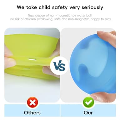 Reusable Water Balloons for Kids - No Magnets, Leak-Resistant Silicone Splash Balls, Quick-Fill & Long-Lasting - Durable Outdoor Water Toys for Summer Pool Party, Backyard Water Games - Image 5