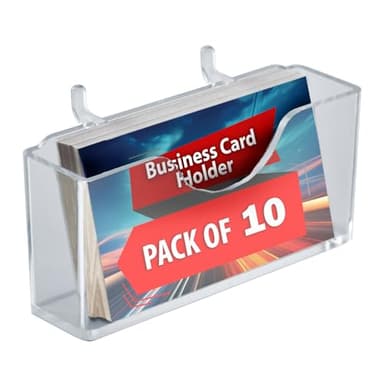 Azar Displays 252008 Business Card Holder for Pegboard/Slatwall (10 Pack) - Image 1