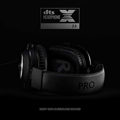 Logitech G Pro X Wired Gaming Headset: Blue VO!CE Detachable Boom Mic, DTS 7.1, 50 mm Drivers, USB/3.5mm Aux, Spare Memory Foam Ear Pads, USB DAC & Bag Included - Black - Image 3