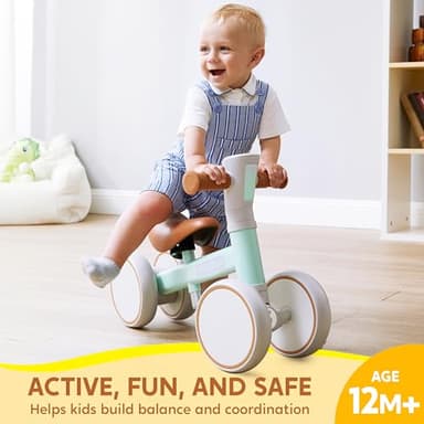 SYNCFUN Baby Balance Bike with Music and Light for 1-2 Year Old Toddlers, 1st Birthday Gift, One Year Old Birthday Gift for Boys Girls, Outdoor Baby Toys (Blue) - Image 2