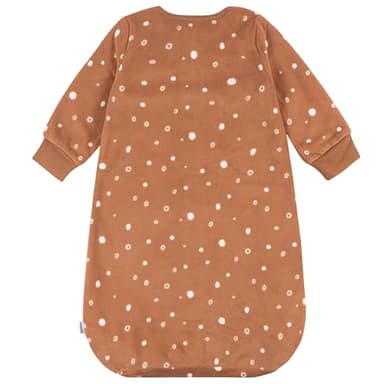 GerberBaby Unisex Fleece Wearable Blanket, Brown Dots, 0-6 Months - Image 2