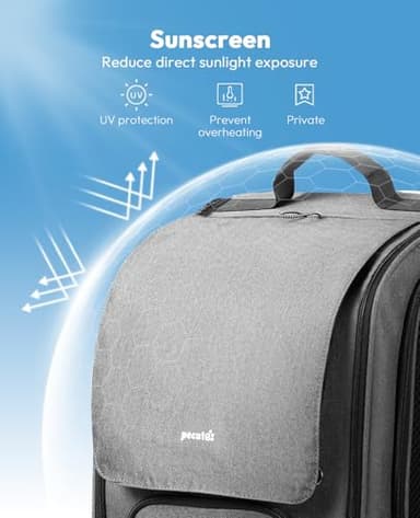 Pecute Cat Backpack Carrier, Large Space Cat Bubble Backpack, Breathable Cat Carrier, Shaded Dog Backpack Carrier, Ergonomic 3D Design for Travel, Hiking, Suitable for Shopping, and Vet, Gray - Image 4