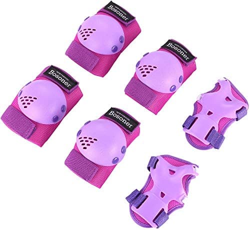 BOSONER Kids/Youth Knee Pads Elbow Pads Wrist Guards Set for 3-15 Years, Child Protective Gear Set for Multi-Sports Outdoor, Roller Skates, Cycling, BMX Bike, Skateboard, Inline Skating, Scooter - Image 1