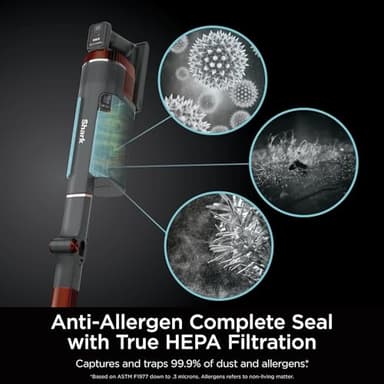 Shark IZ840HRW Stratos Cordless Vacuum with Clean Sense IQ, DuoClean PowerFins HairPro MultiFLEX, Includes Crevice Tool, Up to 50 Minute Runtime, Red (Renewed) - Image 9