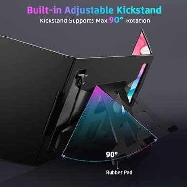 QQH Laptop Screen Extender, 15.6” Triple Portable Monitor for Laptop with Ultra-Slim FHD IPS Display, USB-C Plug and Play Extended Screen Compatible with MacOS, Windows, Android for 12-16" Laptops - Image 3