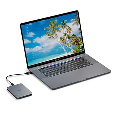 LaCie Mobile Drive 4TB External Hard Drive Portable HDD - Moon Silver, USB-C 3.2, for PC and Mac, Post-Consumer Recycled, with Adobe All Apps Plan and Rescue Services (STLP4000400) - Image 8