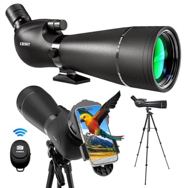 Gosky 20-60x85 Spotting Scope with Full Size Tripod,Phone Adapter,Bluetooth Camera Remote,Waterproof Spotter scopes for Target Shooting,Bird Watching,Travel,Hiking - Image 1