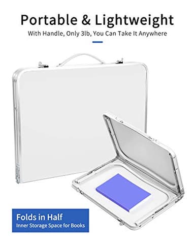 Foldable Laptop Table for Bed, SUVANE Lap Desk Bed Desk, Breakfast Serving Bed Tray, Portable Mini Picnic Table Storage Space Laptop Desk Reading Holder(Gray) - Image 6