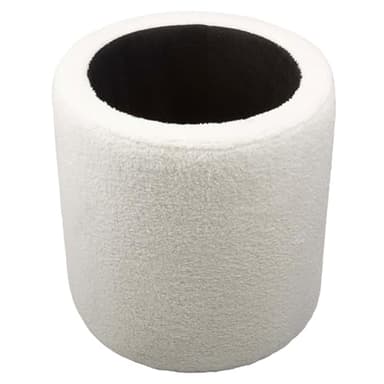 Lavish Home Storage Ottoman - Teddy Fabric Upholstered Ottoman with Wood Top for Living Room, Dorm, or Apartment - Ottomans with Storage (Cream) - Image 10