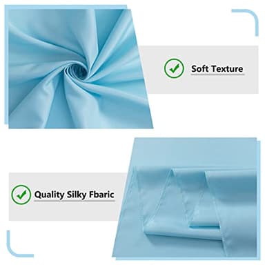 MYSKY HOME 30ft x 10ft Curtains Light Blue Backdrop Curtains for Parties Wedding Curtains Stage Curtains Rod Pocket Sliding Drapes Photography Backdrop for Baby Showers, 5ft x 10ft, 6 Panels - Image 6