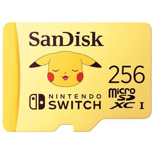 SanDisk 256GB Pokémon Pikachu microSDXC Card Licensed for Nintendo-Switch - Made for Nintendo-Switch 1, OLED, and Lite - SDSQXAO-256G-GN6ZK - Image 1