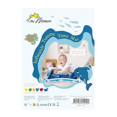 Tummy Time Water Mat – Inflatable Water Play Pad for Babies - Sensory Tummy Time Mat for Floor Play - 100% BPA-Free & Leakproof - Baby, Infants 3-12 Months – Avec Maman - Image 9