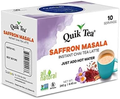 QuikTea Tea Latte Saffron Masala Chai, 33.8 Oz - Image 8