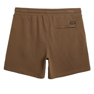 maamgic Mens Athletic Gym Shorts 5.5" Elastic Waist Casual Pajama Pocket Jogger Men Workout Short Pants Brown Medium - Image 2