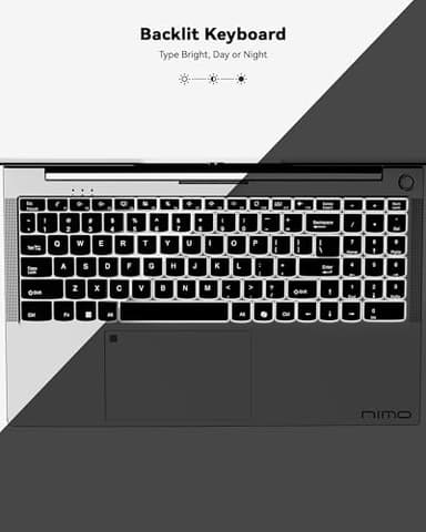 NIMO 15.6'' IPS FHD-Student-Laptop, 32GB RAM 1TB SSD AMD Ryzen 5(Beat i5-1135G7, 4 Cores Up to 3.7GHz) Computer with 65W Type-C, 2 Years Warranty, Fingerprint, Backlit Keyboard, BT5.2, Numpad, Blue - Image 5
