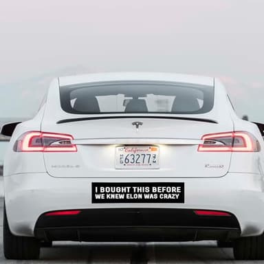 2pcs Anti Musk Tesla Bumper Sticker, I Bought This Before We Knew Elon Was Crazy, Elon Sticker, Anti Elon Sticker, Tesla Bumper Sticker Anti Elon, Waterproof Vinyl Decal for Car, Truck, Laptop, Window - Image 7