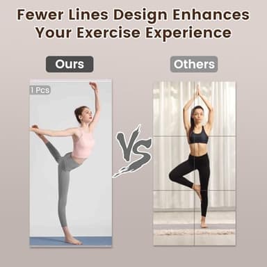 LOAAO Home Gym Mirror, 56"x24"-2 PCS Gym Mirrors for Wall, Frameless, Tempered Glass, Large Workout Mirrors for Home Gym, Dance Studio, Yoga Room, Garage Gym - Image 4