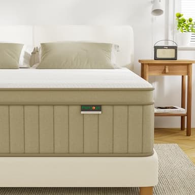 Full Mattress Firm, PurrJoys14 Inch Full Size Mattress in a Box,Hybrid Memory Foam Double Mattresses with Individual Pocket Spring for Motion Isolation & Pressure Relief - Image 3