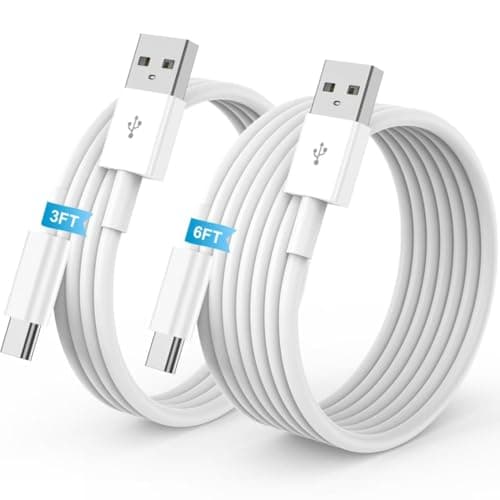 Car Carplay for iPhone 17 16 15 Charger Cord, 2Pack [3FT+6FT] USB A to USB C Charging Cable for Apple 17 16 15 Pro/Pro Max/Plus Type C Cord, for iPad Pro 12.9/11, Air 5th/4th Gen - Image 1