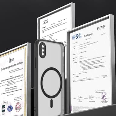 PinLiSheng Magnetic for iPhone Xs Max Case [Mil-Grade Drop Protection] [Compatible with Magsafe] Shockproof Slim Translucent Matte Protective Phone Case, Black - Image 7