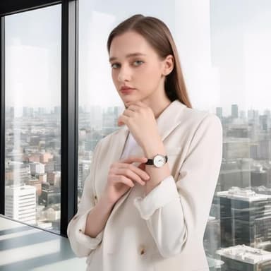 EACHE 12mm Leather Watch Bands for Women Ladies Quick Release Black Leather Watch Band Replacement Strap with Silver Buckle - Image 7