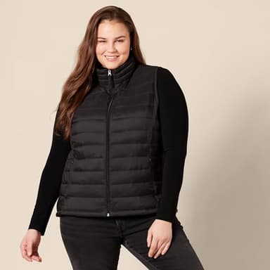Amazon Essentials Women's Lightweight Water-Resistant Packable Puffer Vest, Black, Medium - Image 6