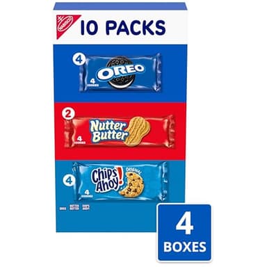 Nabisco Cookies Variety Pack, OREO, Nutter Butter, CHIPS AHOY!, 40 Snack Packs (4 Cookies Per Pack, 4 Boxes) - Image 4