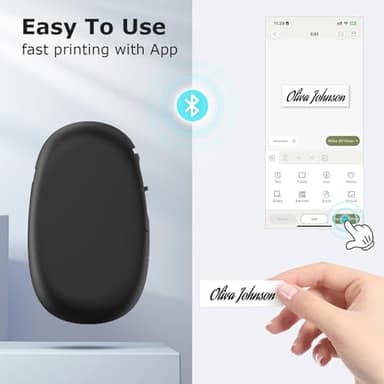 SUPVAN E10 Bluetooth Label Maker Machine with Tape, Continuous Waterproof Label, Versatile App with 35 Fonts and 1k+ Icons, Inkless Labeler for Home, Kitchen, School, Office Organization, Black - Image 3