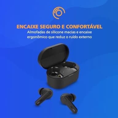 PHILIPS TAT1108 Wireless Earbuds,True Wireless Headphones,Powerful Bass with 6 mm Driver,Clear Call with AI Mic,15-Hour Battery Life,Bluetooth v5.3,IPX4 Rating,Ergonomic Design for Comfort,Black - Image 5