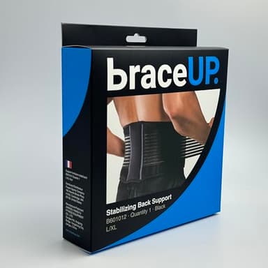 BraceUP Back Brace for Men and Women Lower Back - Breathable Waist Lumbar Support Belt for Sciatica, Herniated Disc, Scoliosis Back Pain Relief, with Dual Adjustable Straps (L/XL 35-43 In) - Image 7
