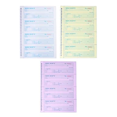 Money Rent Receipt Book,7.9x11.22 Inches 3 Part Carbonless,Receipt Book with Carbon Copies,Cash Receipt Book,100 Sets per Book - Image 5