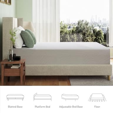 Queen Mattress in a Box, 12 inch Mattresses for Platform Bed Double Size Daybed, Green Tea Memory Foam Mattress for Cool Sleep & Pressure Relief, Medium Firm - Image 7