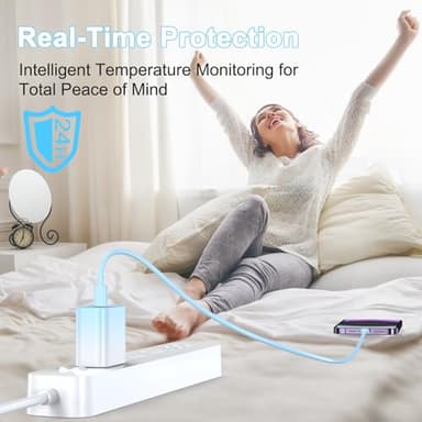 2Pack USB C Charger Block 20W, iGENJUN USB-C Power Adapter - iPhone Charger with Fast Charging Capability, Type C Wall Charger for iPhone 17/17 Air/17 Pro Max/16 Series, Galaxy, Pixel, Pad - Gradient - Image 6