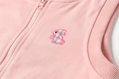 Mud Kingdom Toddler Boys Girls Vests Zipper Outerwear Cute Cartoon Embroidery Easter Spring Autumn Rabbit Pink 3T - Image 5