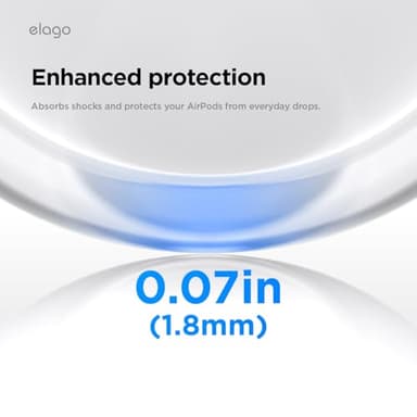 elago Clear Case Compatible with AirPods Pro 3 Case Clear Cover - Lanyard Included, Strap Included, Reduced Yellowing, Shockproof, Full Protection, Soft TPU (Transparent) - Image 4