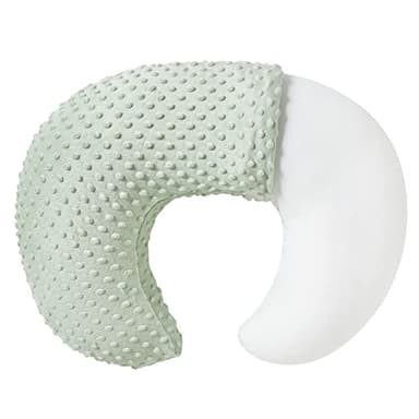 Baby Nursing Pillow and Body Positioner with Premium Slipcover for Breastfeeding for Baby Boys and Girls, Feeding Pillow with Breathable Comfortable Pillowcase (Green) - Image 1