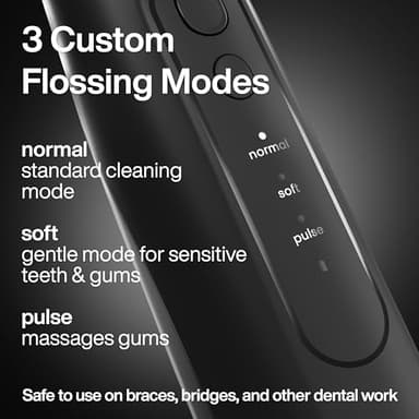 AquaSonic Icon Water Flosser for Teeth – Cordless Rechargeable Oral Irrigator – Waterproof, Portable Dental Cleaning with Jet Tip – Braces Home Travel - Onyx - Image 3