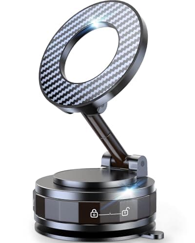 Vacuum Magnetic Car Phone Holder for Mag-Safe [89+LBS Suction & 3200gf Magnetic] 360° Adjustable Ultra Suction Cup Phone Holders for Your Car, Car Mount for iPhone 17 Pro Max 16 15 14 13 12 Air Plus - Image 1