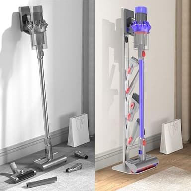 OUTBROS Vacuum Stand, Stable Metal Storage Bracket Stand Holder Compatible with Dyson Handheld V15 V12 V11 V10 V8 V7 V6 Cordless Vacuum Cleaners and Accessories, Silvery - Image 7