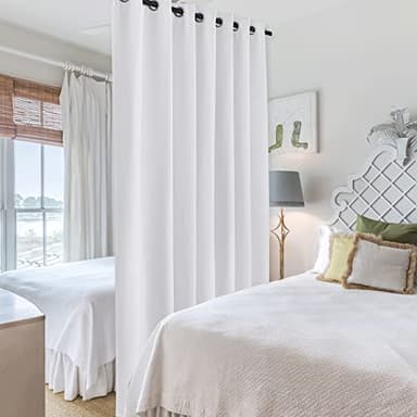 RYB HOME Extra Long Curtains Light Block Soundproof Privacy Blinds for Home Theater Office Backdrop Dining Living Room Patio Door Large Window Ceiling to Floor Drapes, W 8.3 x T 11 ft, Greyish White - Image 4