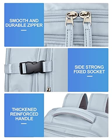 VGCUB Large Travel Backpack Bag for Women Men,Carry on Backpack,17 Inch Laptop Business Work Waterproof Backpack with Laptop Compartment,Person Item Flight Approved,Mochila de Viaje,Blue - Image 8
