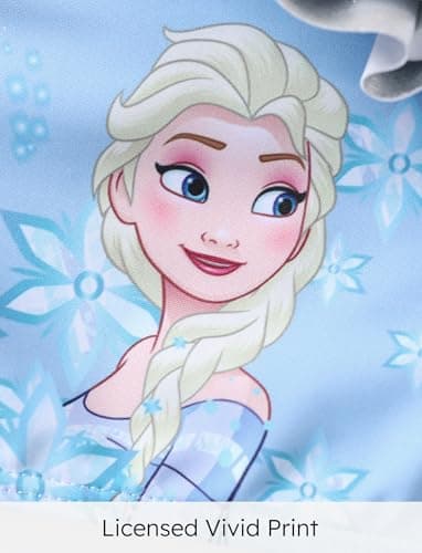 Disney Frozen Elsa Girls One Shoulder Swimsuits Ruffle Toddler Girl Swimsuit Cute Little Girls Bathing Suit Girls' Swimwear Light Blue 4-5 Years - Image 3