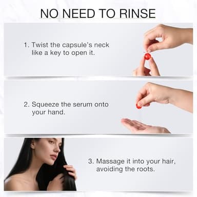 Bali Secret Hussell Hair Serum - No Rinse with Argan Macadamia & Avocado Oils - Vitamins A, E, Pro B5 - Conditioner for Women & Men - Pack of 2, 80 Capsules - Image 5