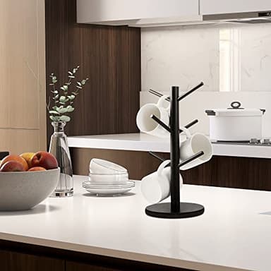 MyLifeUNIT Mug Holder Tree, Coffee Cup Holder with 6 Hooks (Black) - Image 4
