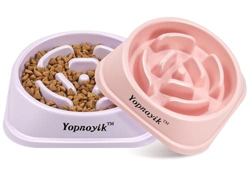 Yopnoyik 2 Pack Slow Feeder Dog Bowls for Healthy Eating, Non-Slip and Anti-Choking Design, Reduces Bloating & Overeating for Large Dogs, Easy to Clean - Image 1