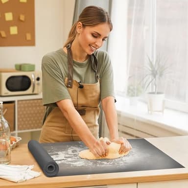 Silicone Baking Mat Roll -Cut to Size Silicone Mat - Non-Stick Pastry Mat for Dough Rolling, Non-slip Silicone Mat for Kitchen Counter, Reusable Air Fryer Linner, Oven Liner, Freeze Dryer Mat - Image 8