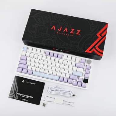 EPOMAKER Ajazz AK820 Pro 75% Wireless Mechanical Keyboard with TFT Smart Display&Knob, Gasket-Mounted Gaming Keyboard, Bluetooth/2.4GHz/USB-C Wired (Purple, Gift Switch) - Image 7