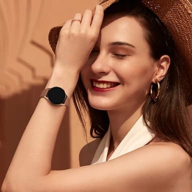 GEAK Slim Leather Band Compatible with Galaxy Watch 7 Band/6 5 4 FE 40mm 44mm/5 pro 45mm/Classic/Galaxy Active 2, 20mm Genuine Leather Strap with Quick Release Buckle for Samsung Watch Bands Women - Image 8